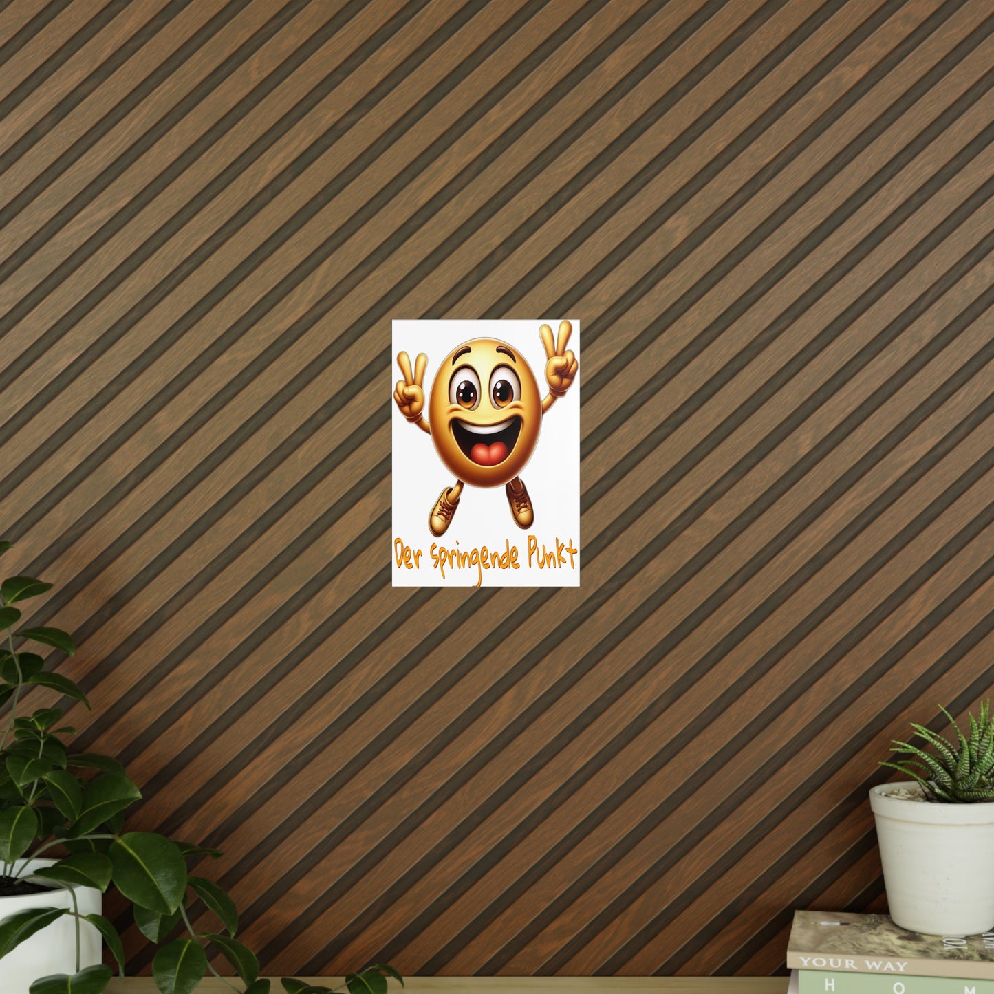 Der springende Punkt (orange) - Portrait Poster