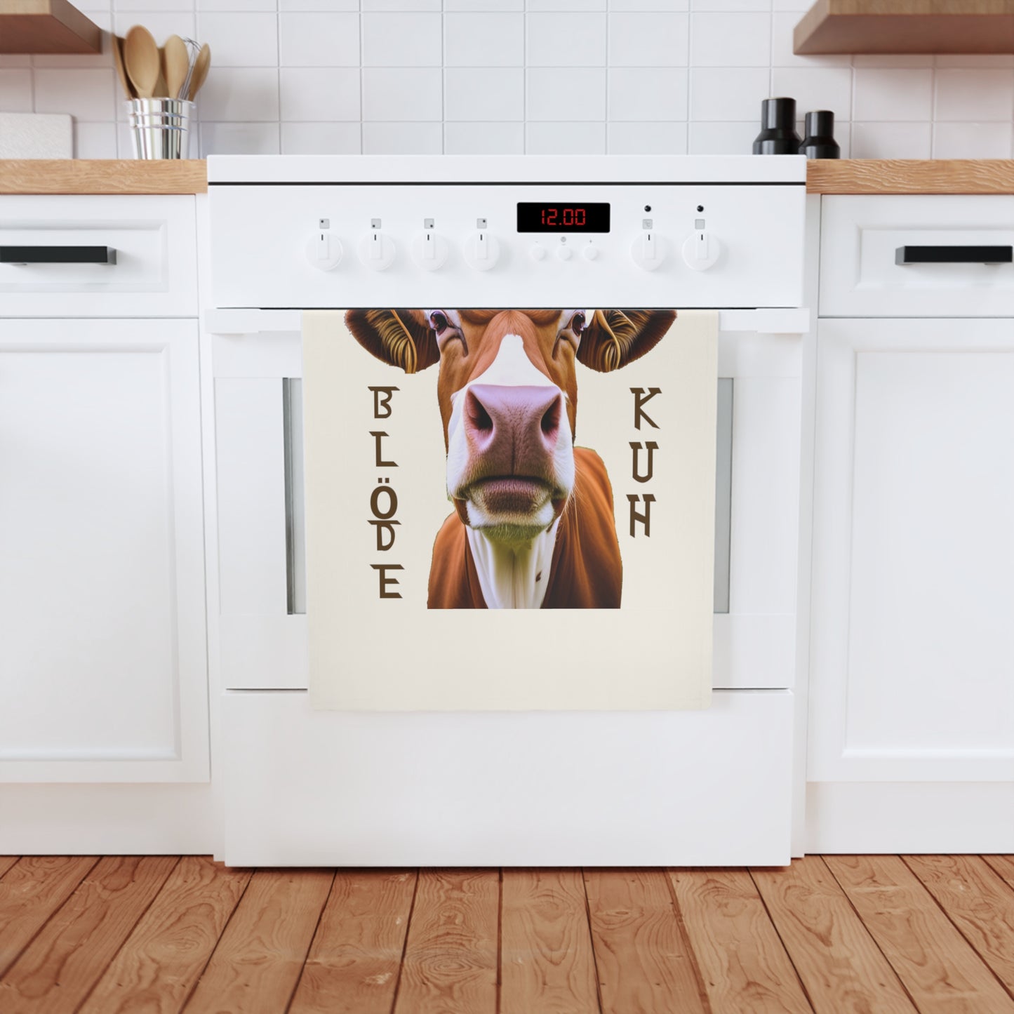 Bloede Kuh - Geschirrtuch