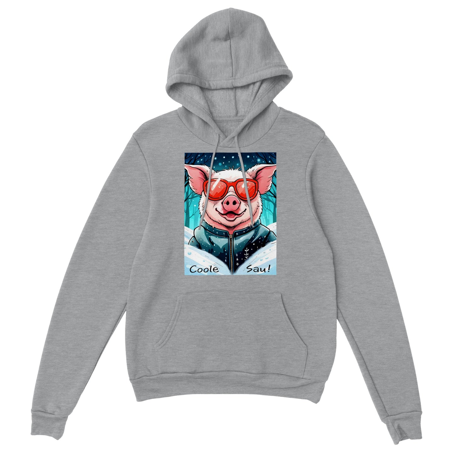 Cool Pig (Red Glasses) - T-Shirt & Hoodie (Unisex)