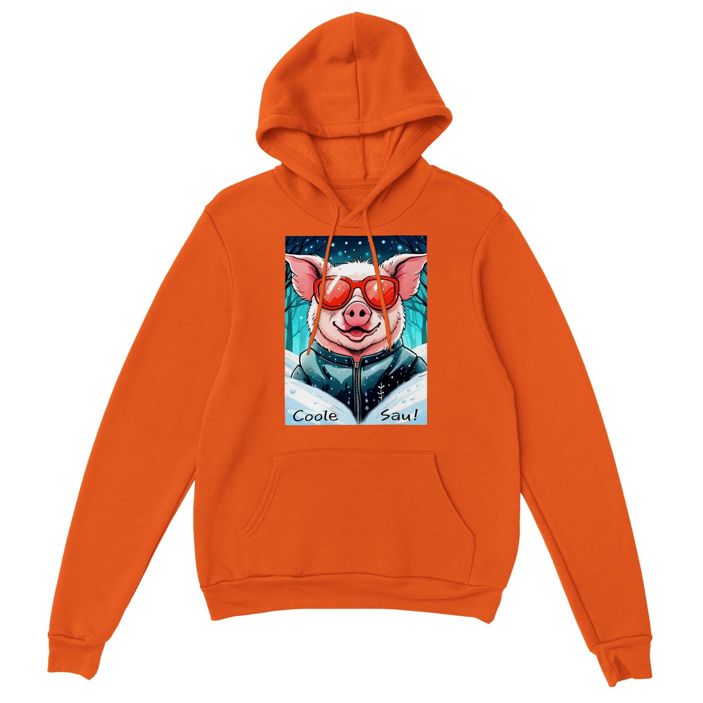 Cool Pig (Red Glasses) - T-Shirt & Hoodie (Unisex)