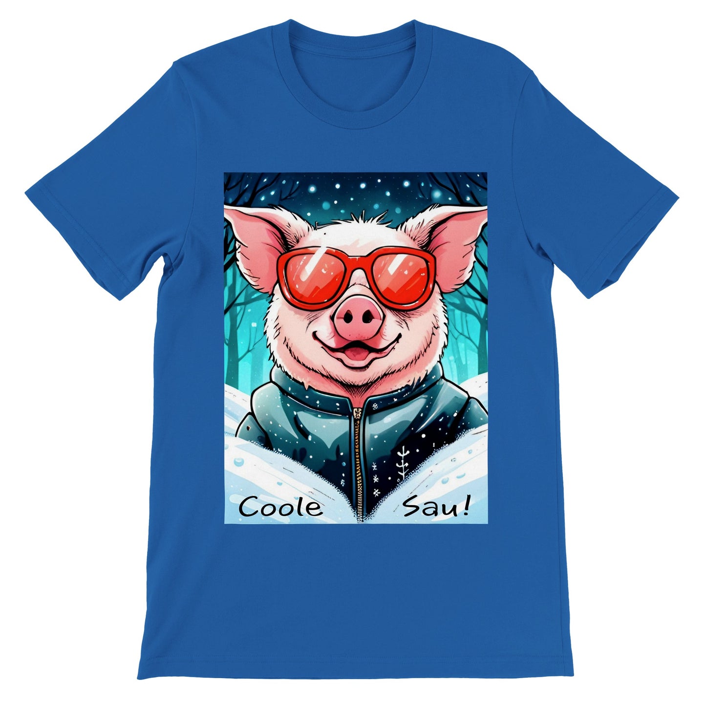 Cool Pig (Red Glasses) - T-Shirt & Hoodie (Unisex)