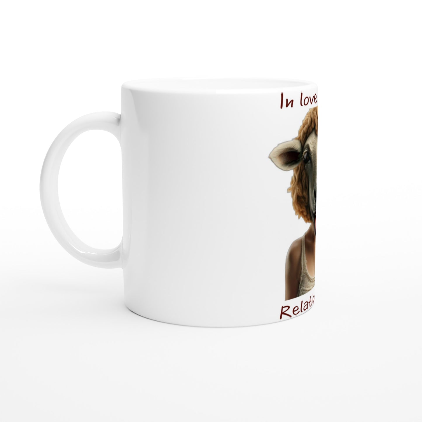 In love with my relationsheep - water bottle & cups