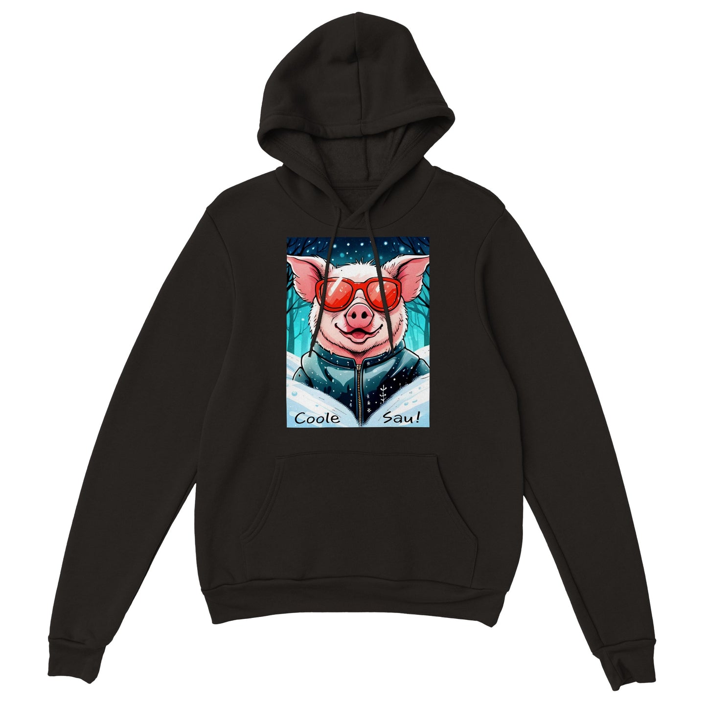 Cool Pig (Red Glasses) - T-Shirt & Hoodie (Unisex)