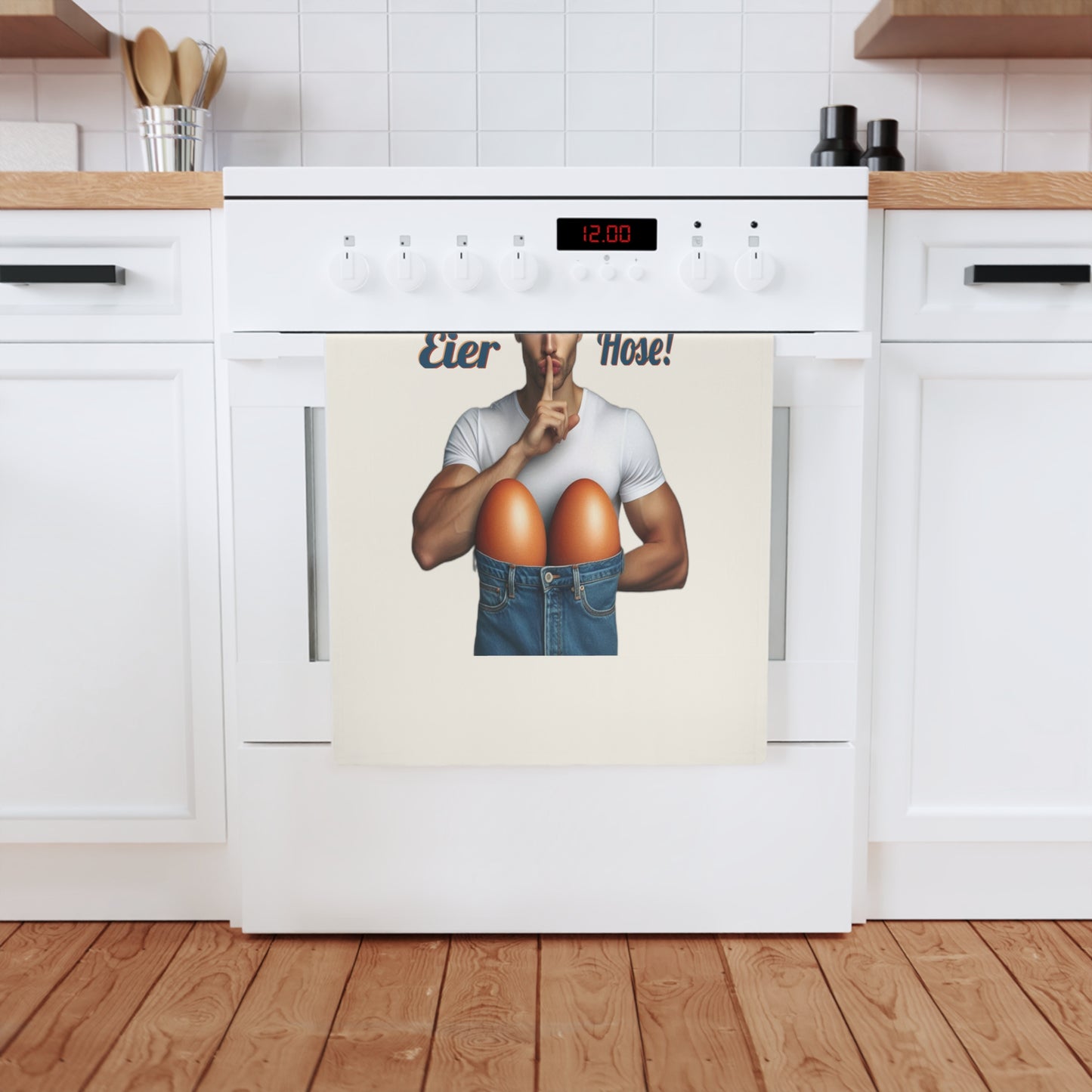Eier Hose Mann - Geschirrtuch