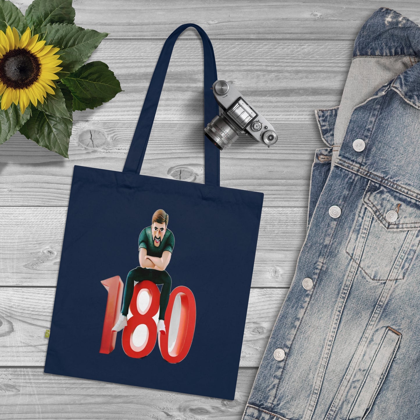 Auf 180 (Mann) - Bio-Einkaufstasche