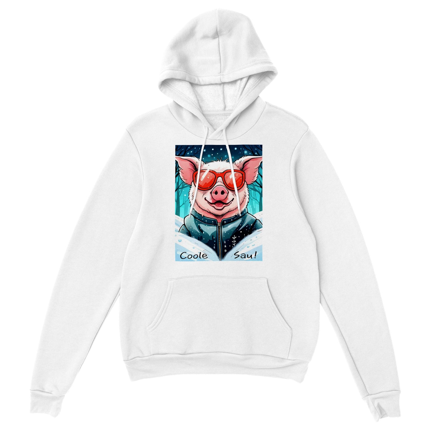 Cool Pig (Red Glasses) - T-Shirt & Hoodie (Unisex)