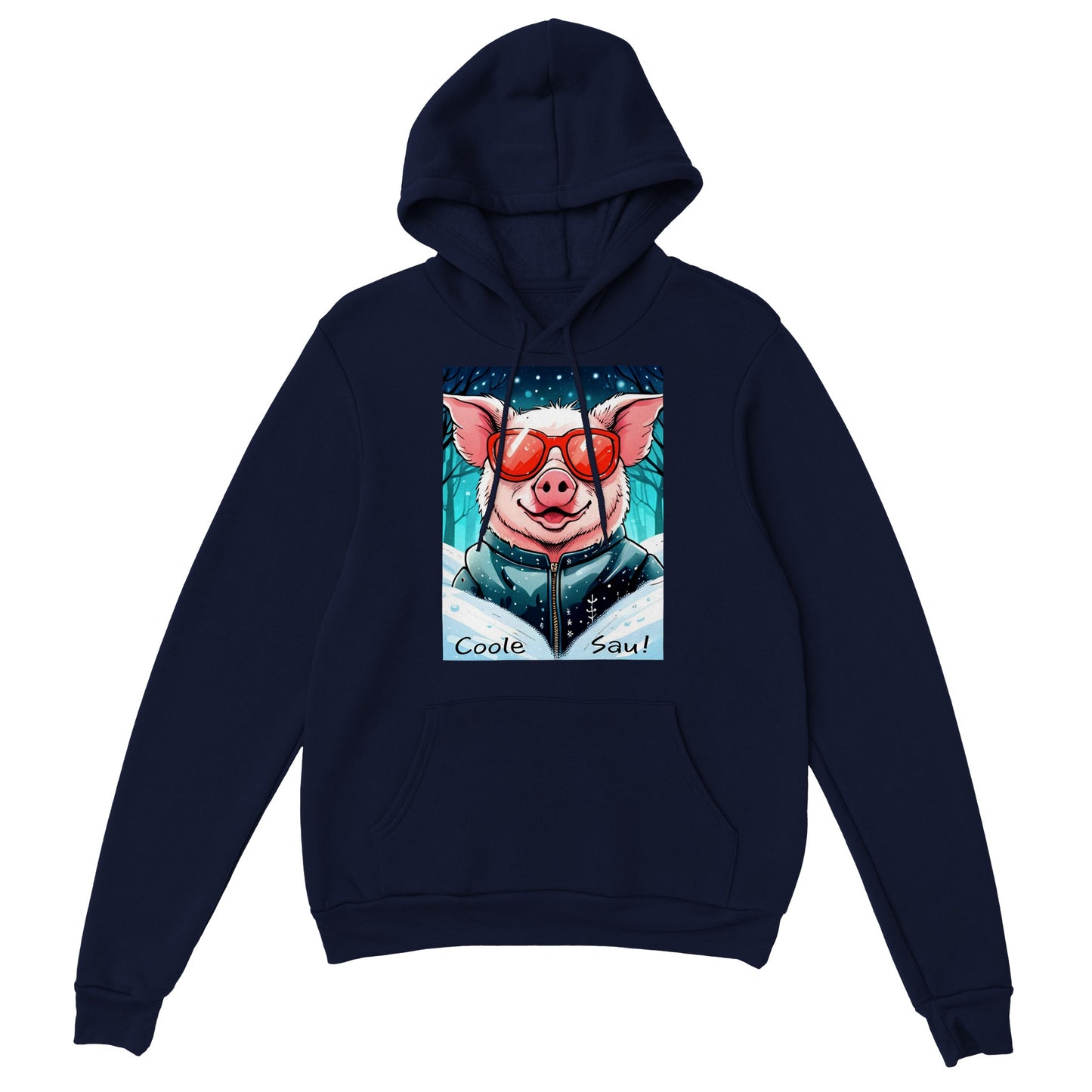 Cool Pig (Red Glasses) - T-Shirt & Hoodie (Unisex)