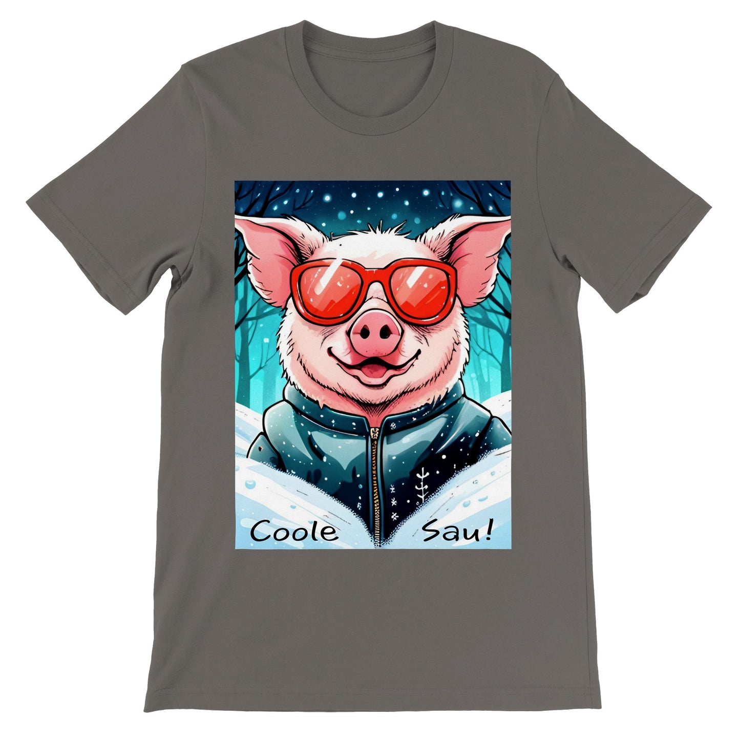 Cool Pig (Red Glasses) - T-Shirt & Hoodie (Unisex)