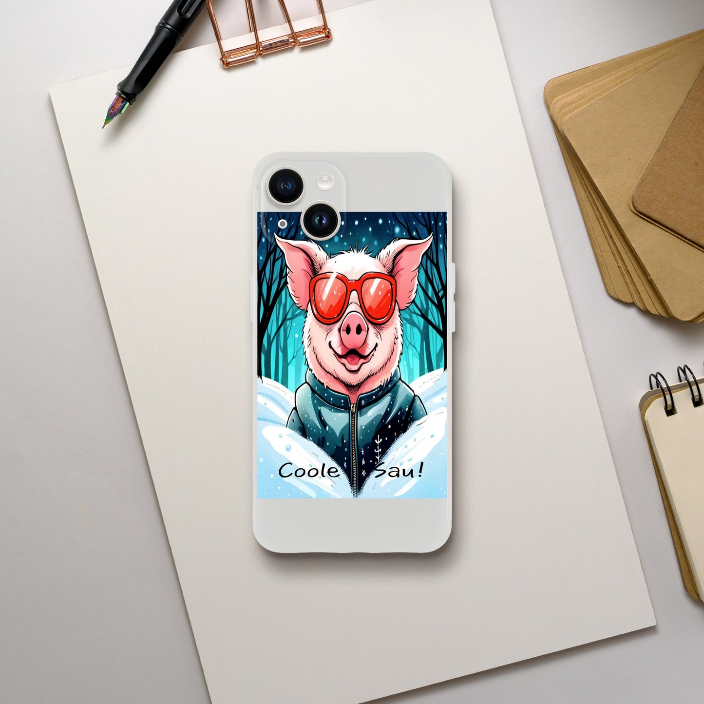 Cool Pig (Red Glasses) - Mobile Phone Cases