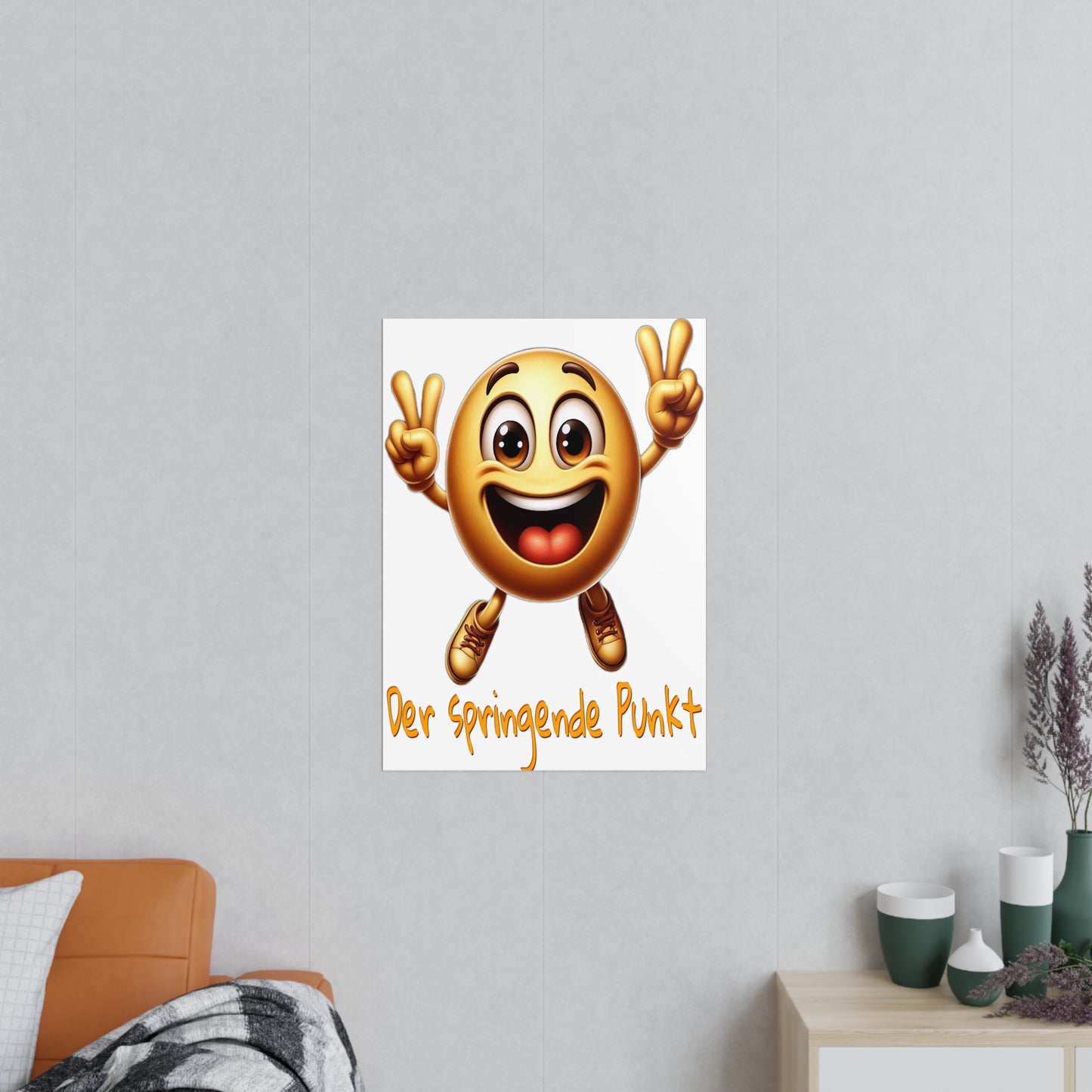 Der springende Punkt (orange) - Portrait Poster