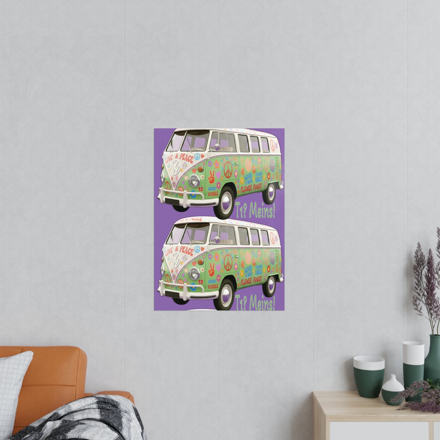 VW Bulli T1 grün - Poster