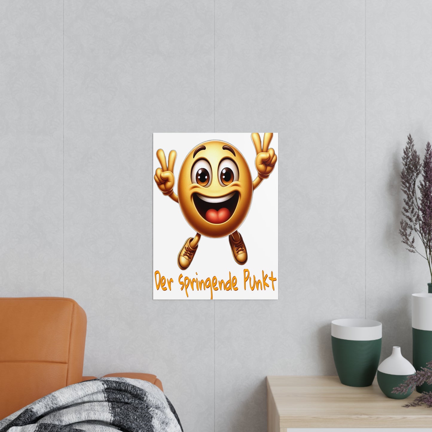Der springende Punkt (orange) - Portrait Poster