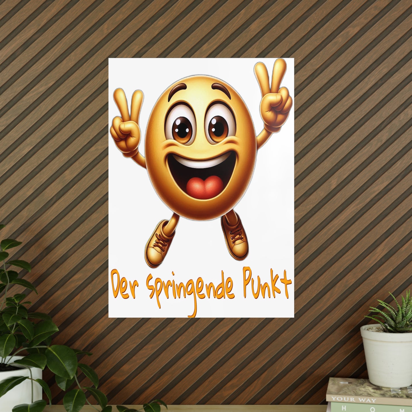 Der springende Punkt (orange) - Portrait Poster