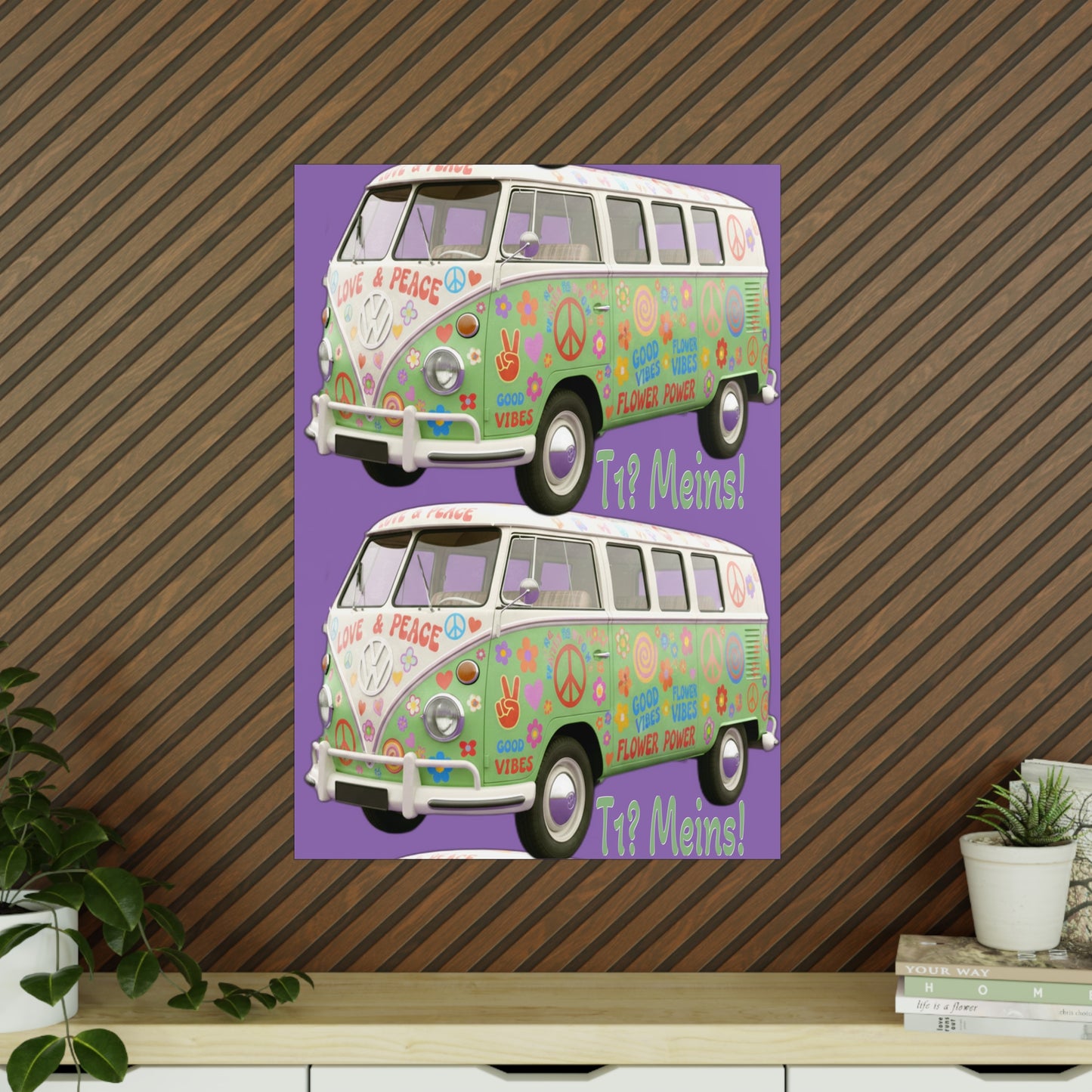 VW Bulli T1 grün - Poster