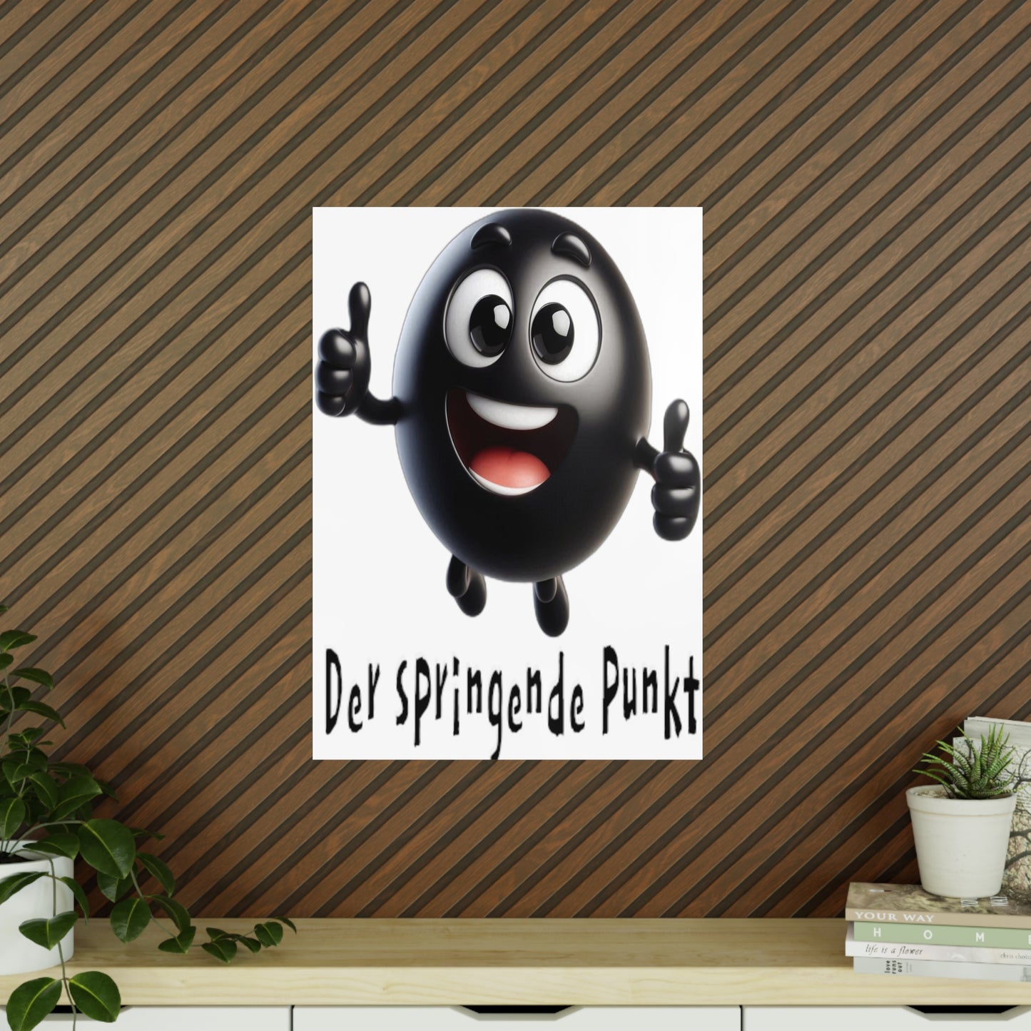 Der springende Punkt (schwarz) - Portrait Poster