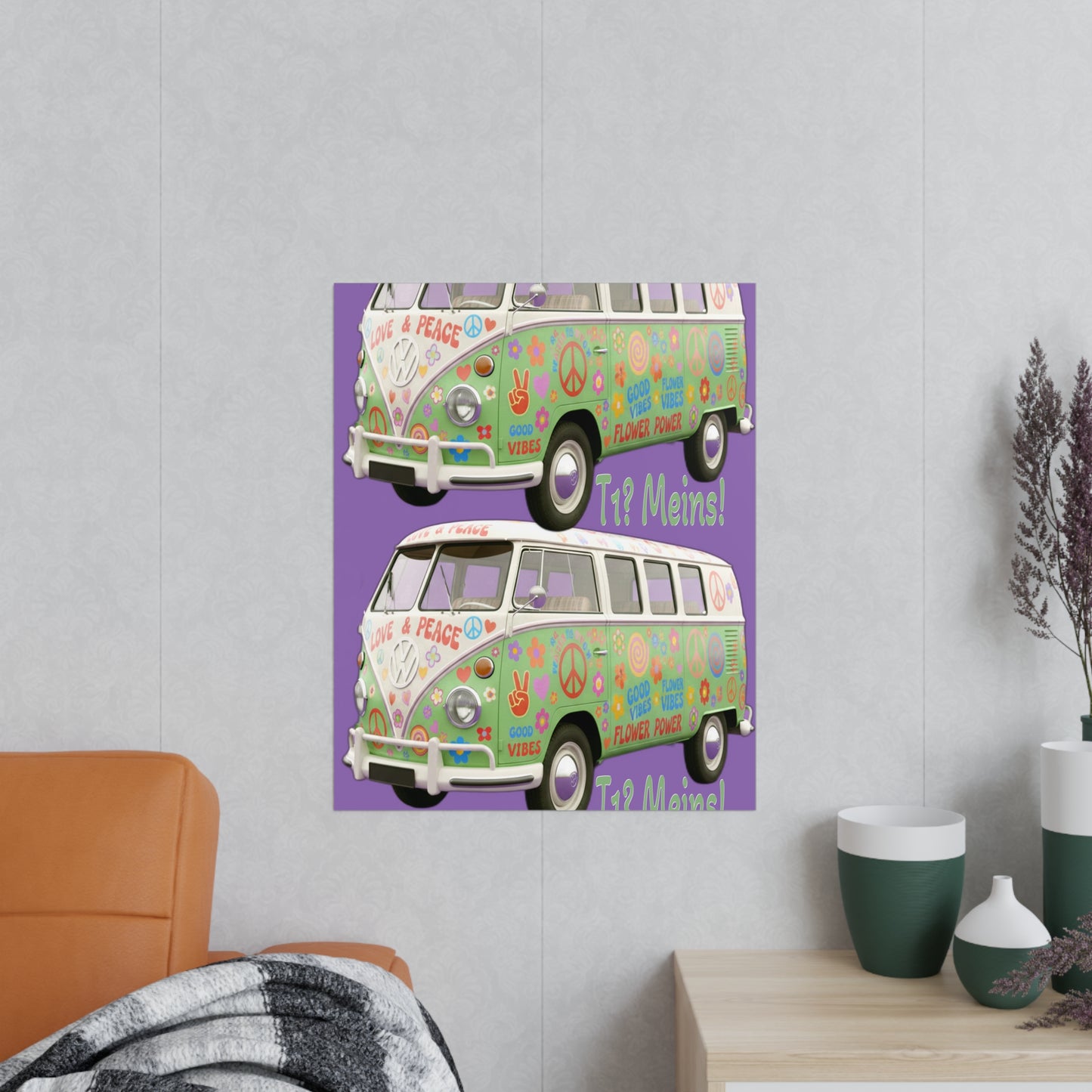 VW Bulli T1 grün - Poster