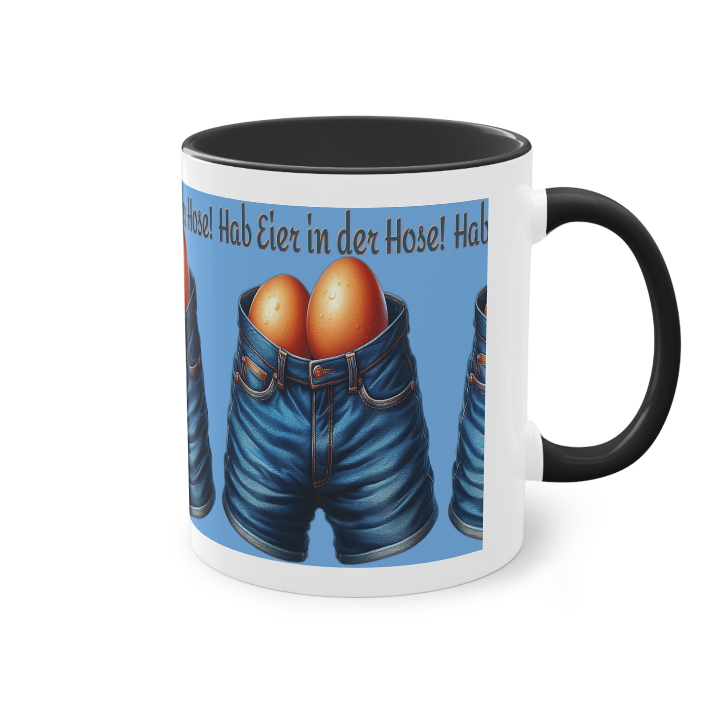 Eier in Hose - Tasse