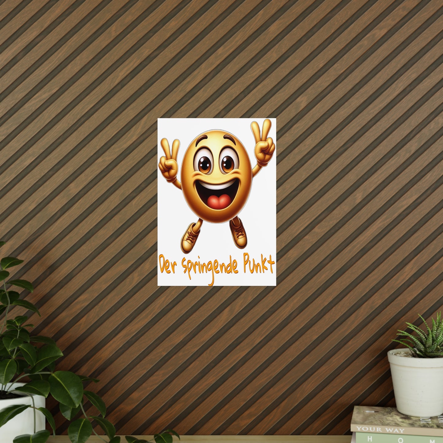 Der springende Punkt (orange) - Portrait Poster