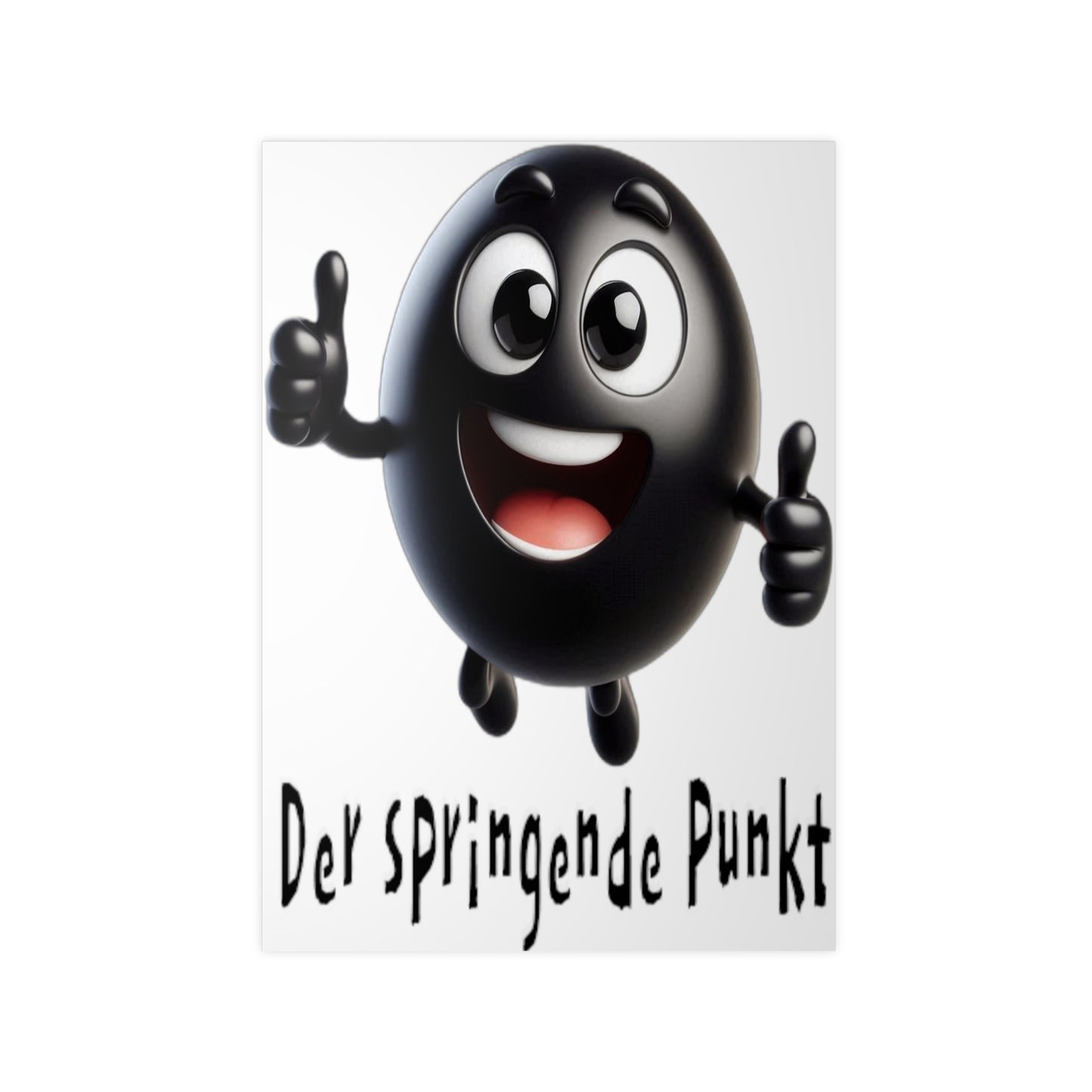 Der springende Punkt (schwarz) - Portrait Poster