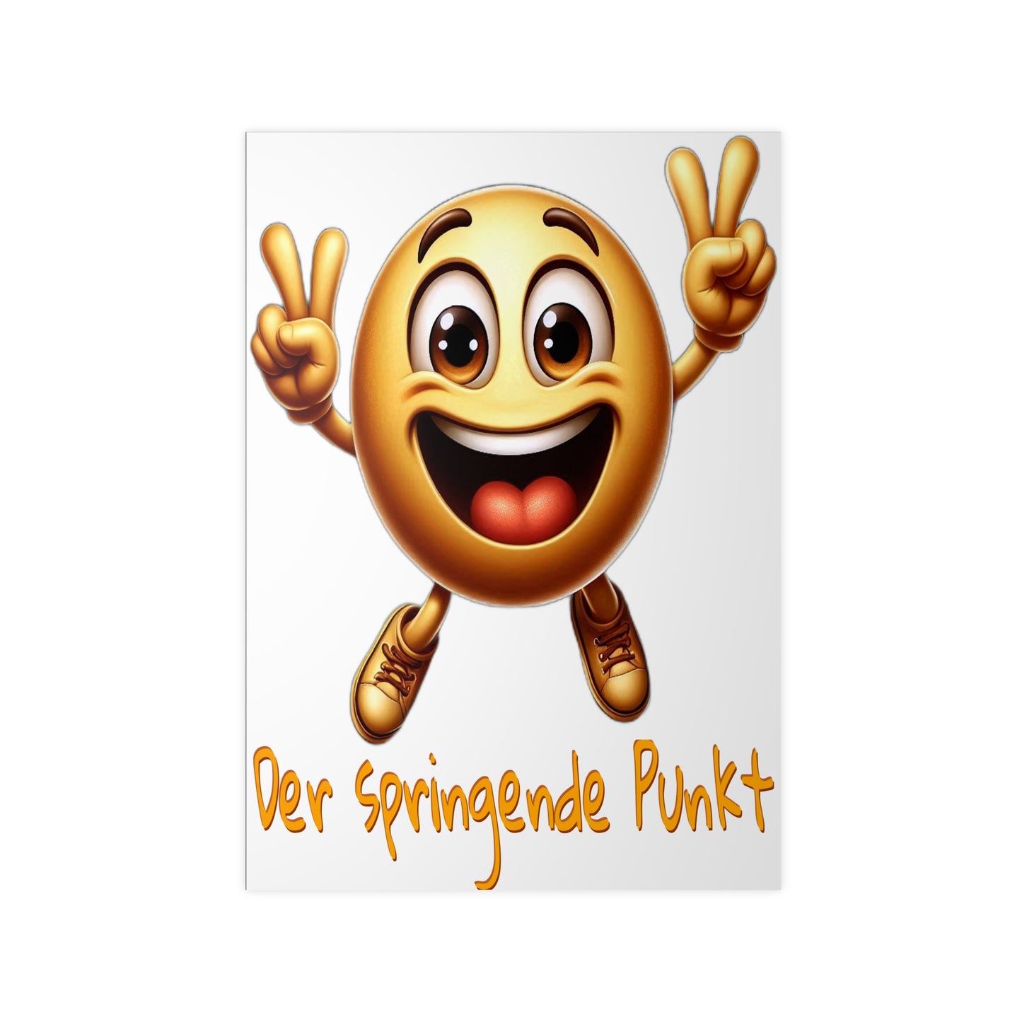 Der springende Punkt (orange) - Portrait Poster