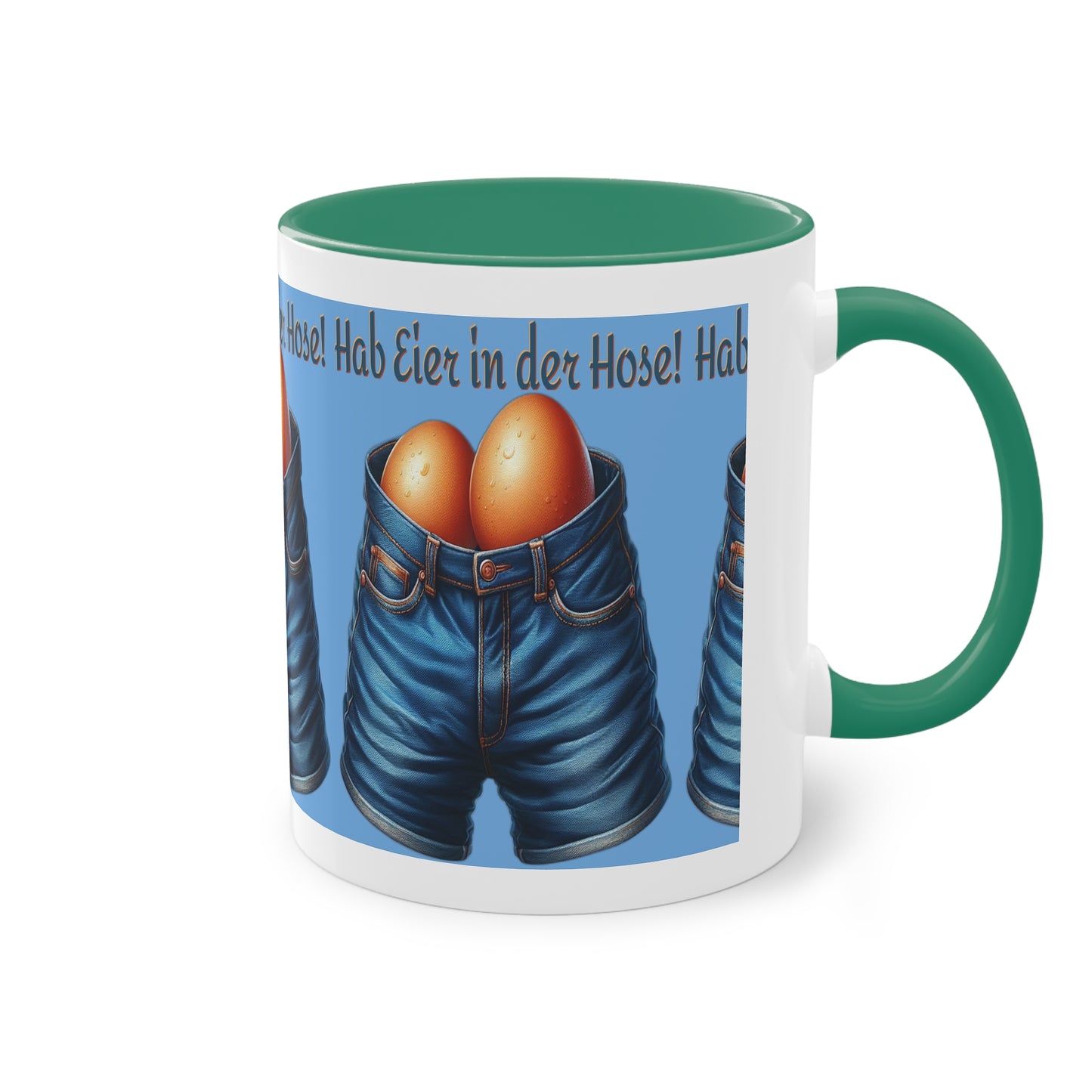 Eier in Hose - Tasse