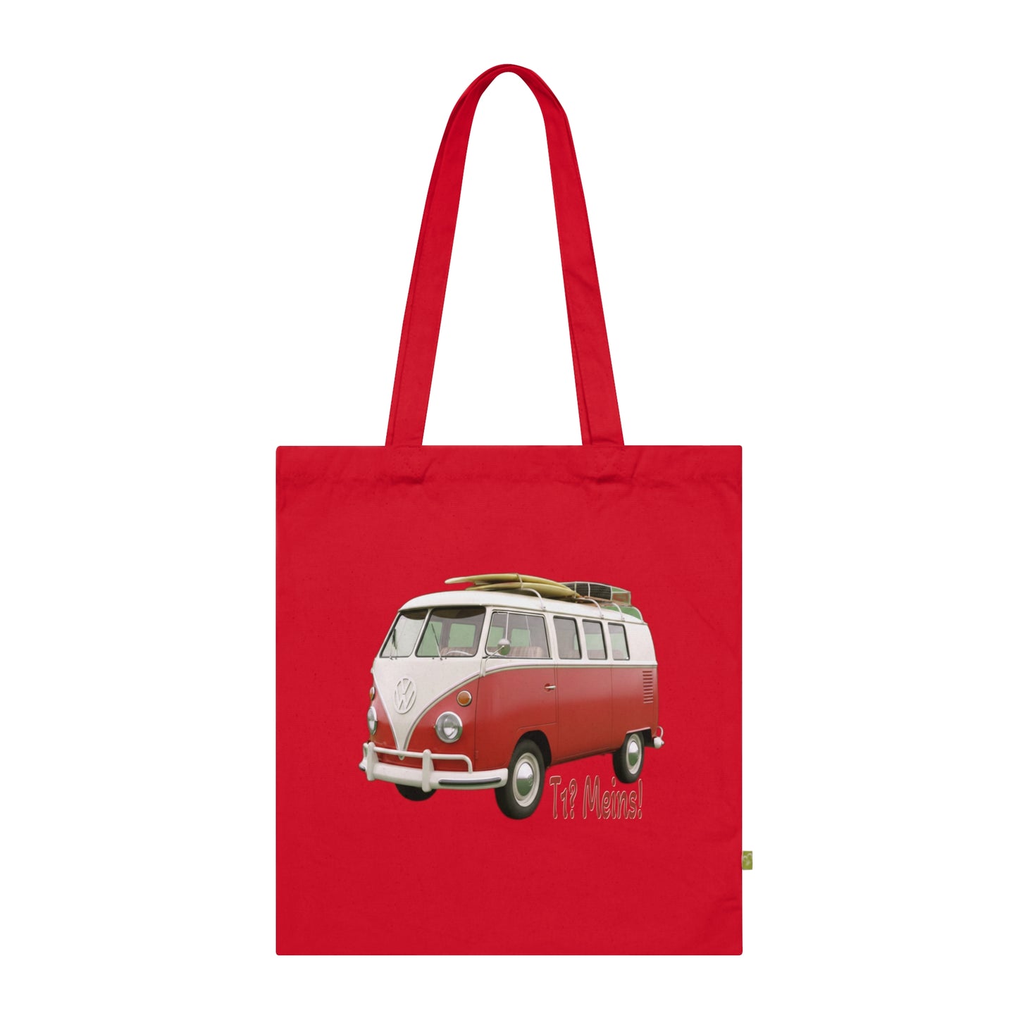 VW Bulli T1 grün (Rückseite Bulli rot) - Bio-Bag