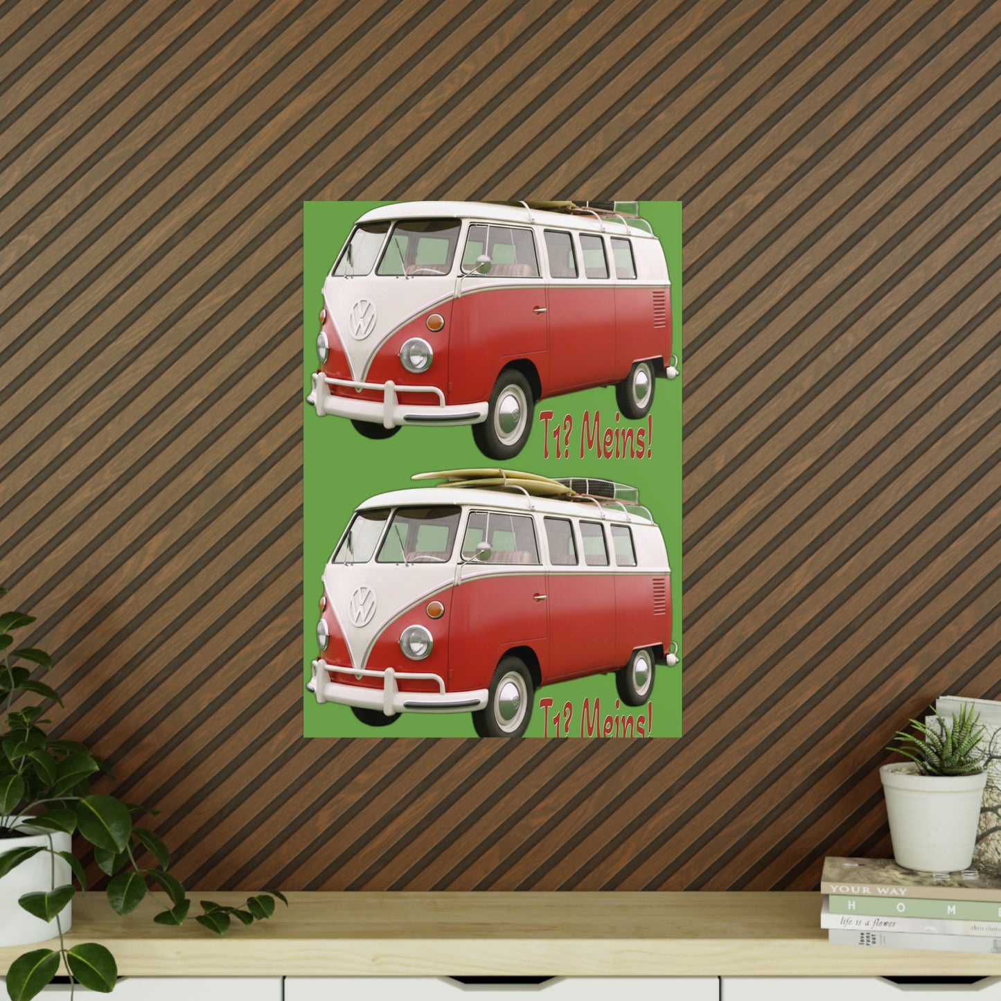 VW Bulli T1 rot - Poster