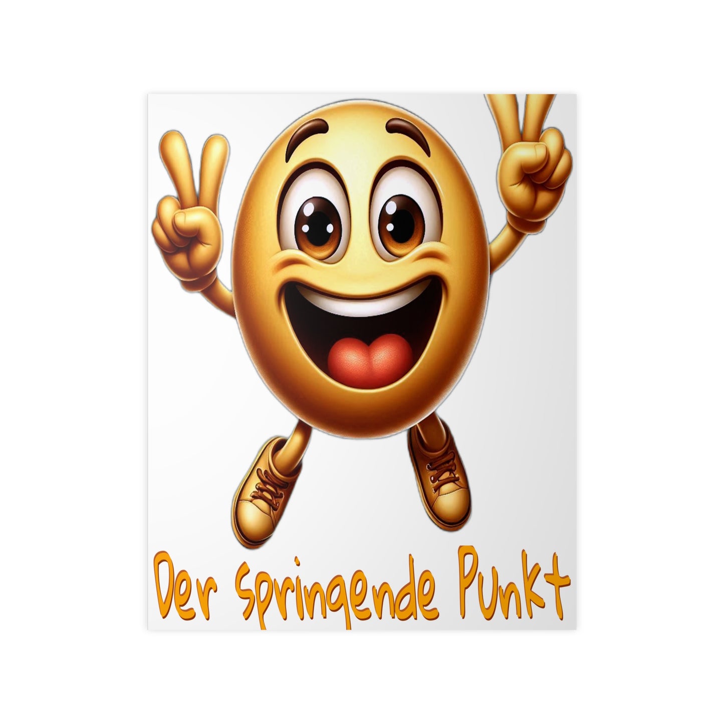 Der springende Punkt (orange) - Portrait Poster