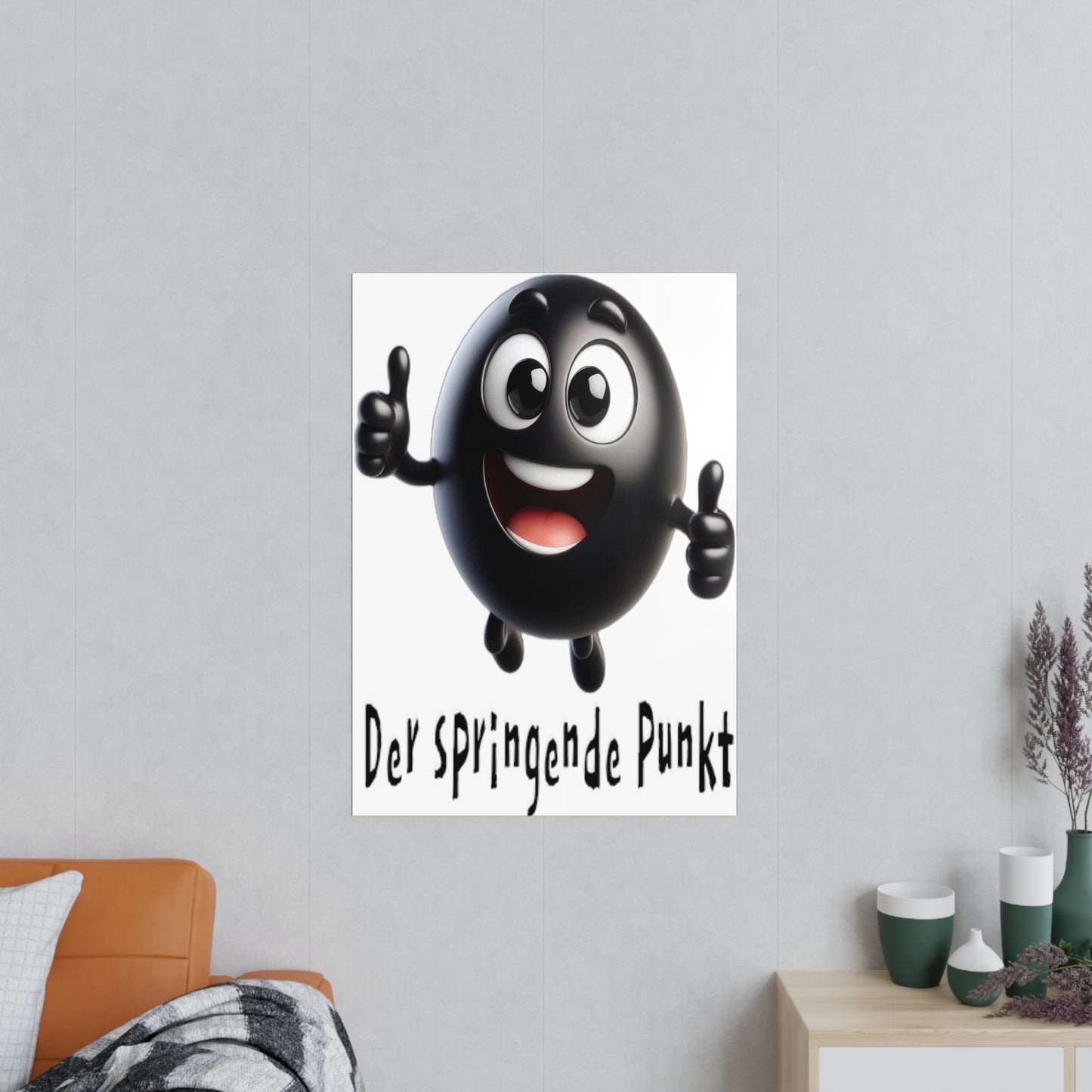 Der springende Punkt (schwarz) - Portrait Poster