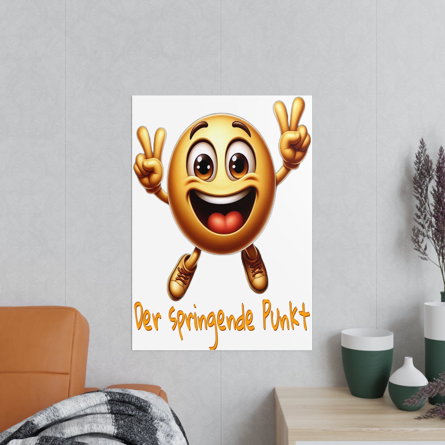 Der springende Punkt (orange) - Portrait Poster