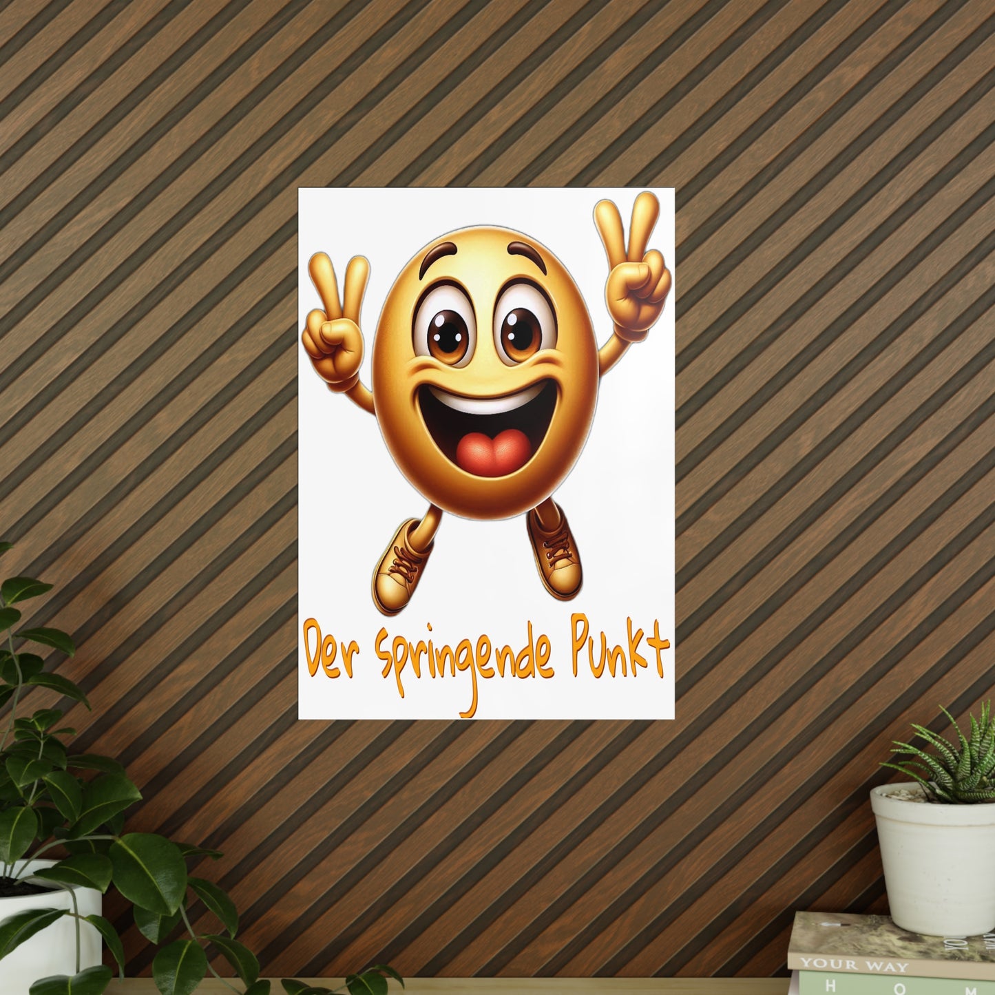 Der springende Punkt (orange) - Portrait Poster