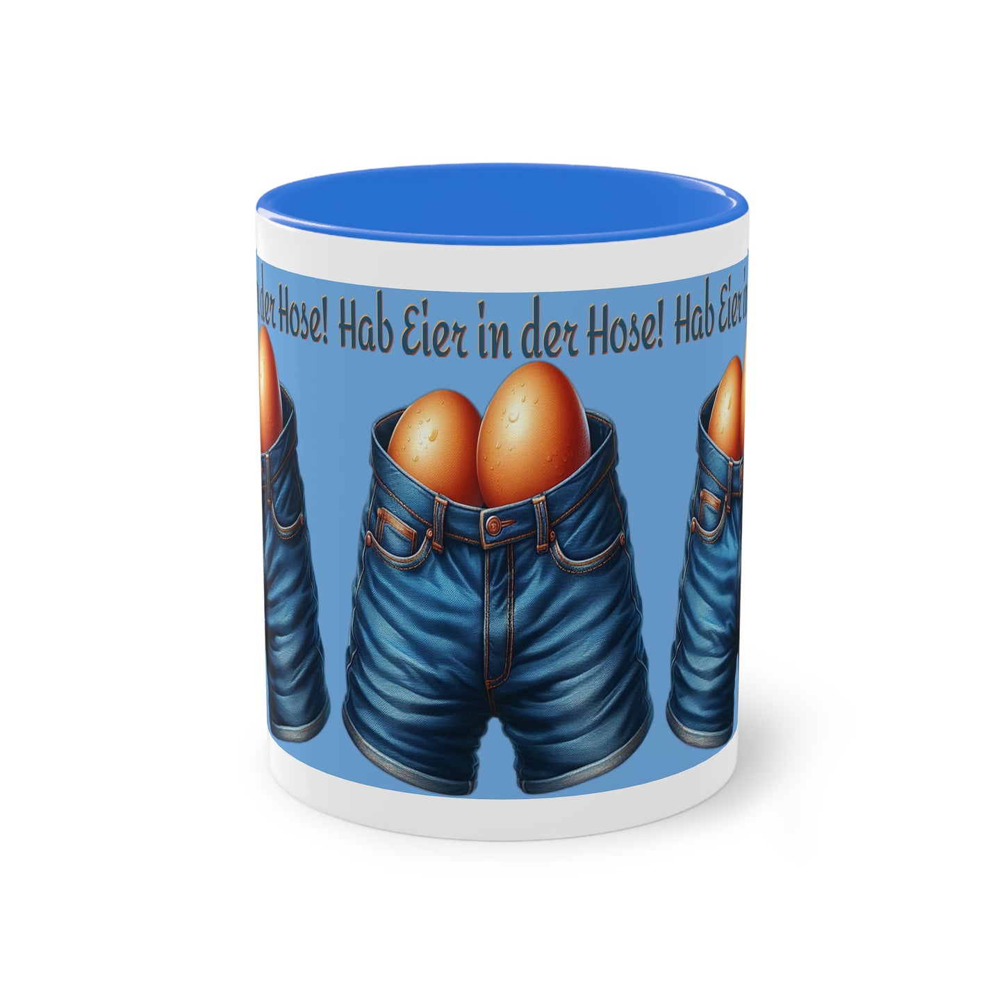 Eier in Hose - Tasse