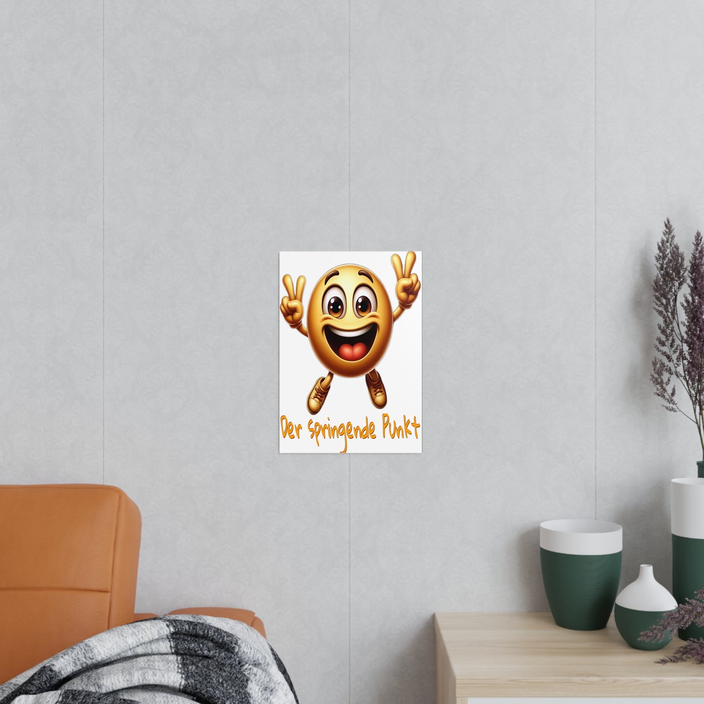 Der springende Punkt (orange) - Portrait Poster