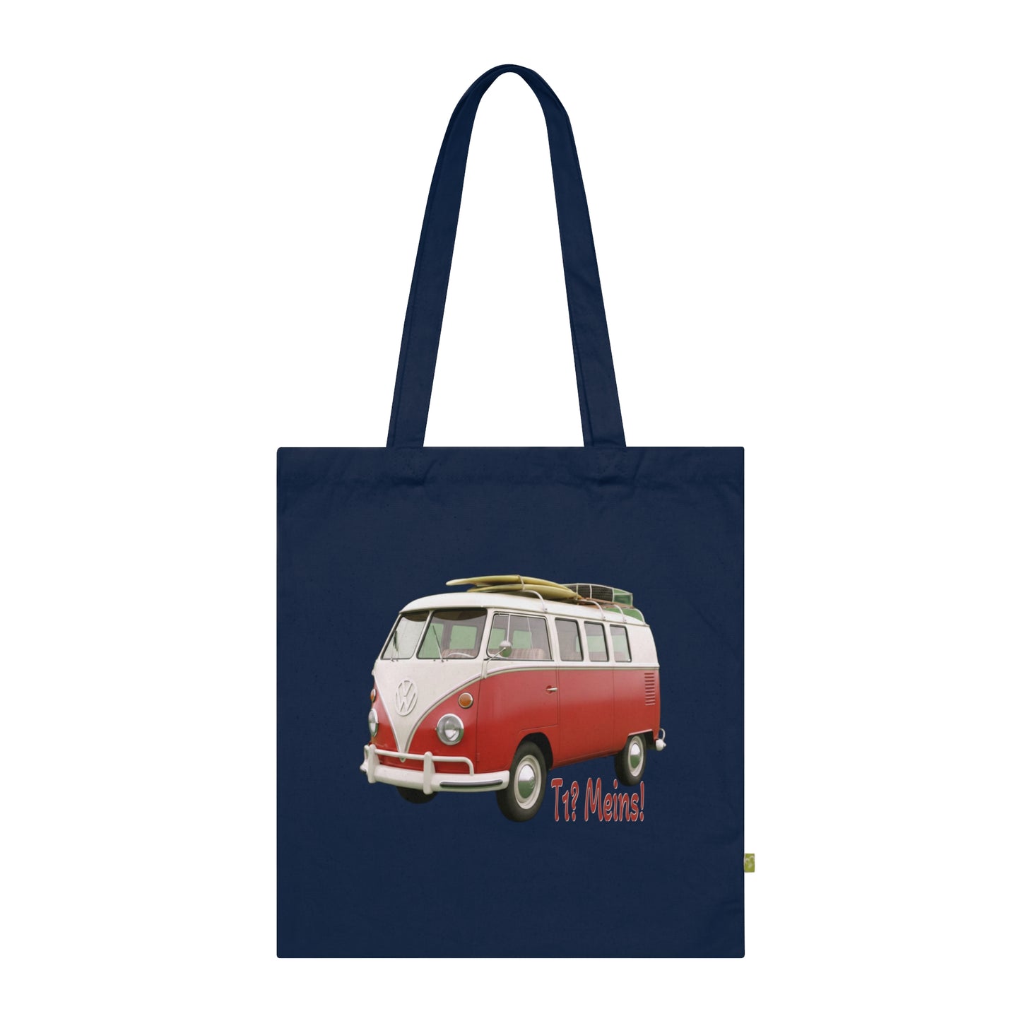 VW Bulli T1 grün (Rückseite Bulli rot) - Bio-Bag