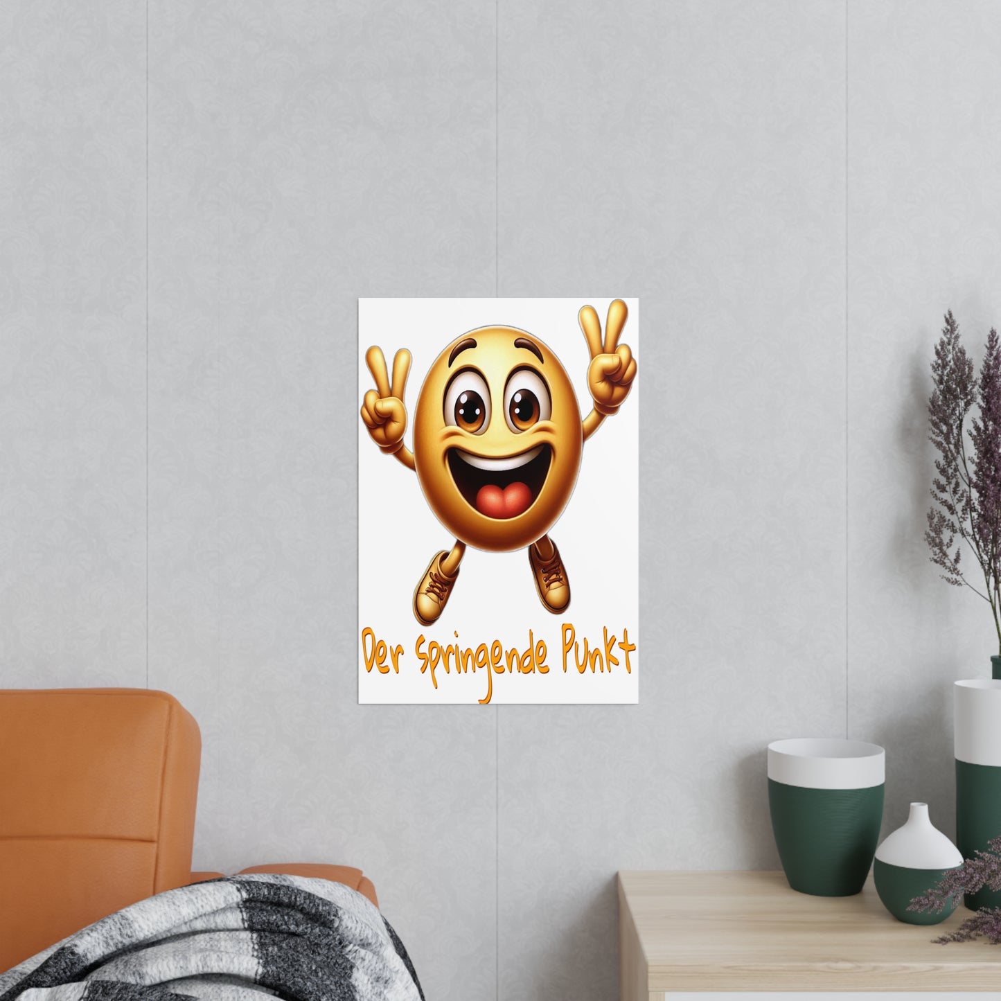 Der springende Punkt (orange) - Portrait Poster
