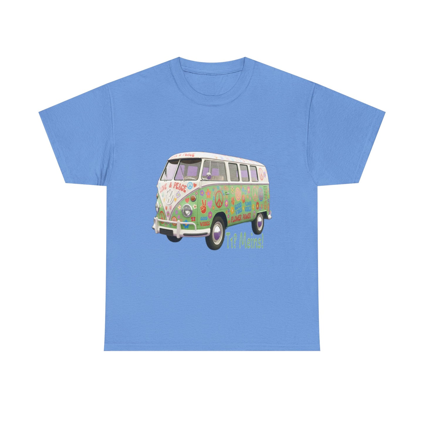 VW Bulli T1 grün (Rückseite Gedicht) - T-Shirt