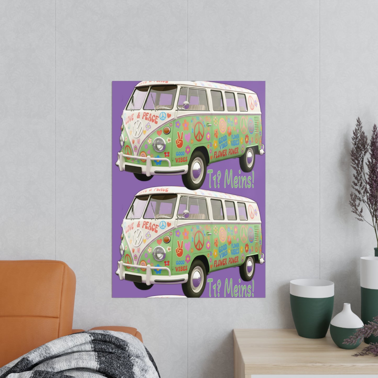VW Bulli T1 grün - Poster