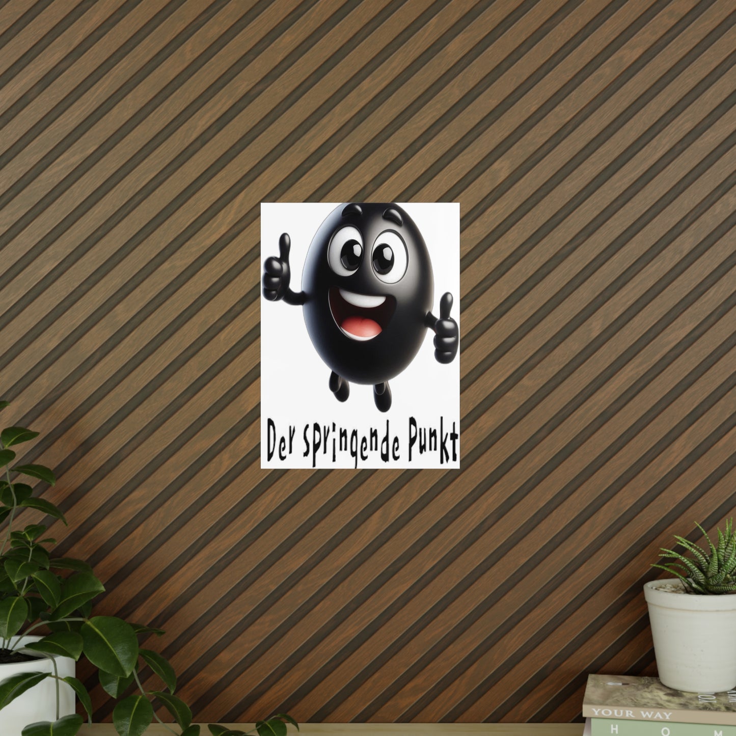 Der springende Punkt (schwarz) - Portrait Poster