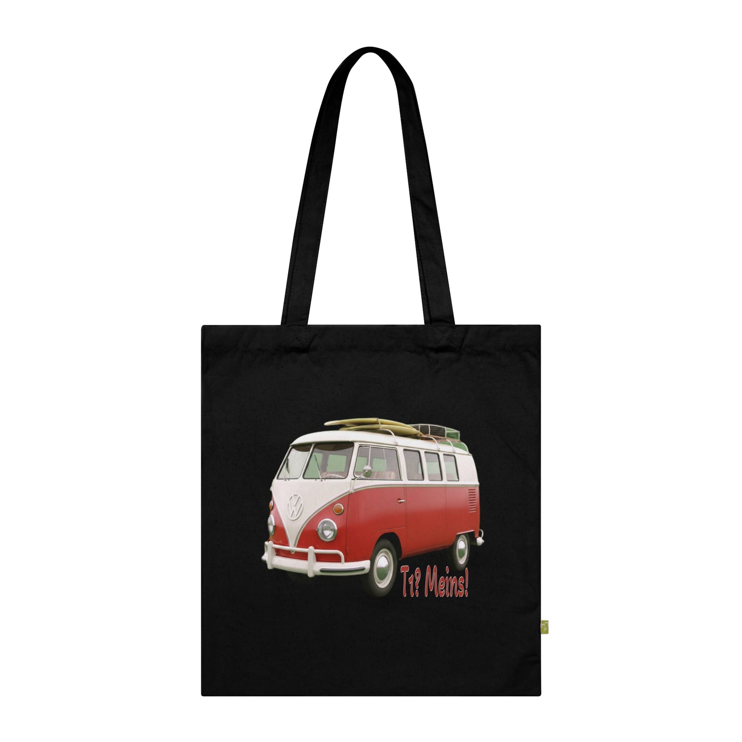 VW Bulli T1 grün (Rückseite Bulli rot) - Bio-Bag