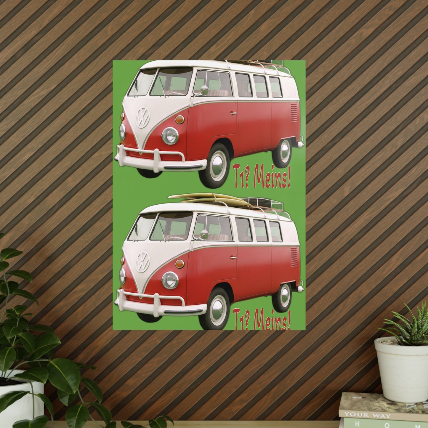 VW Bulli T1 rot - Poster