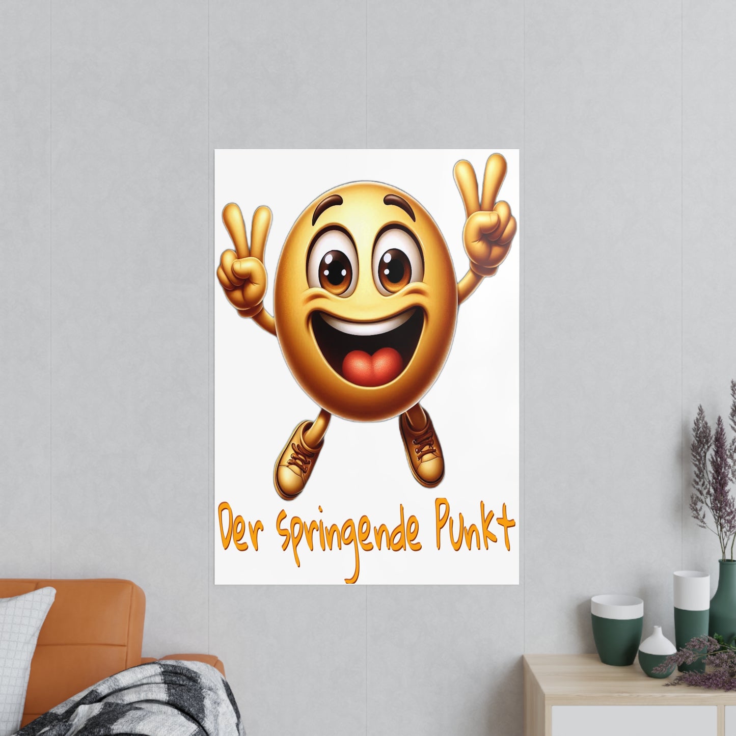 Der springende Punkt (orange) - Portrait Poster