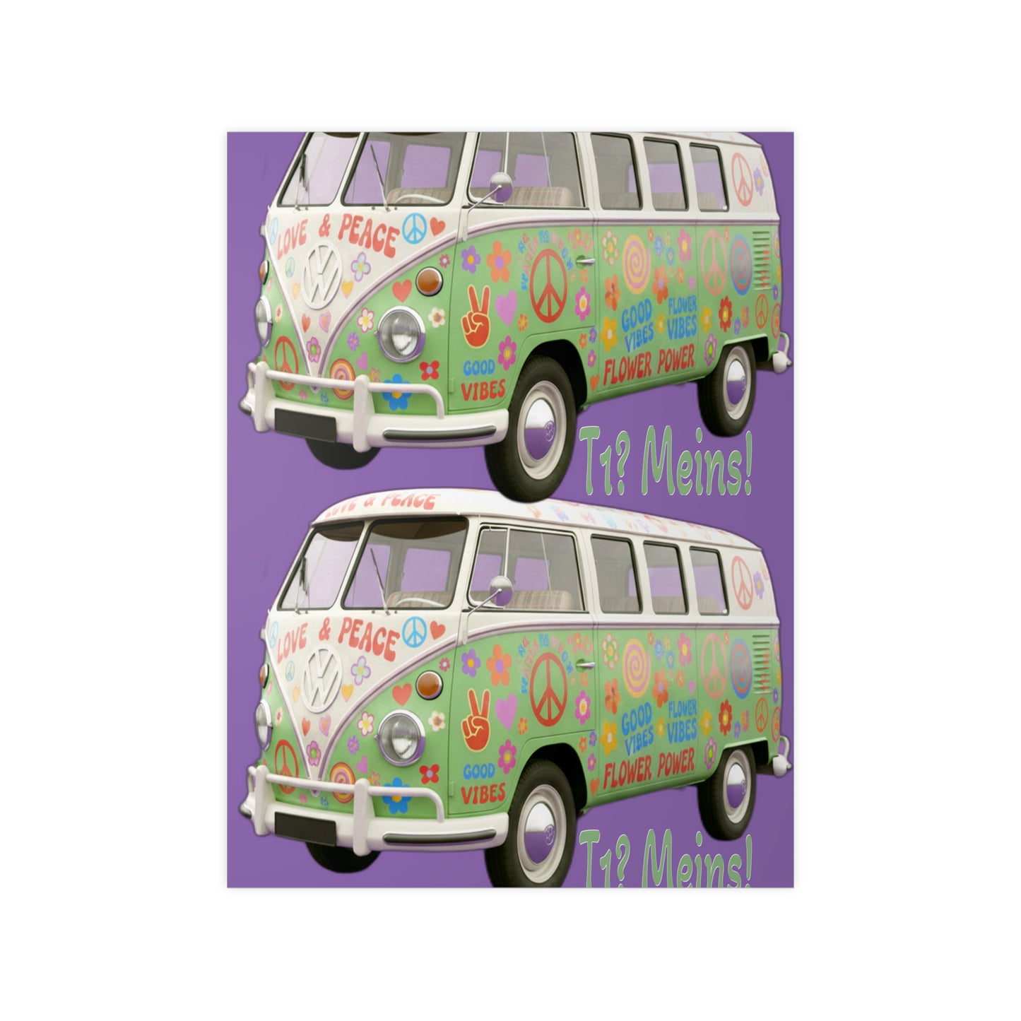 VW Bulli T1 grün - Poster