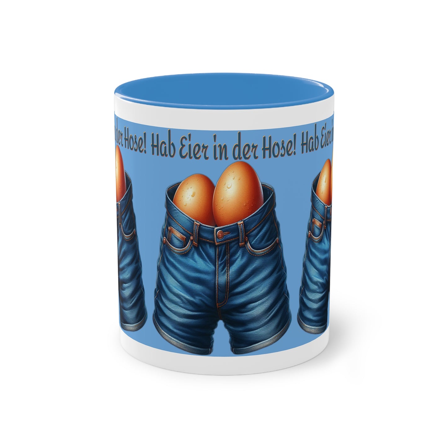 Eier in Hose - Tasse
