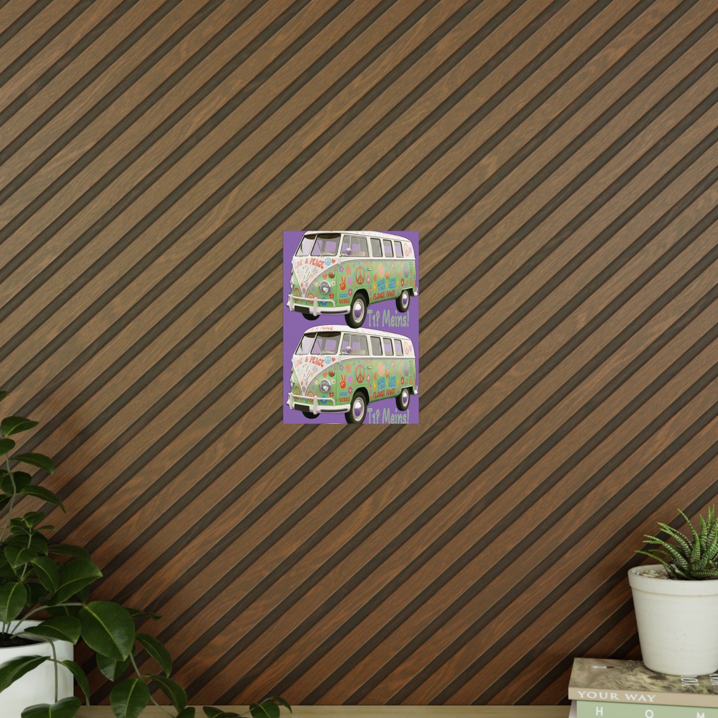 VW Bulli T1 grün - Poster