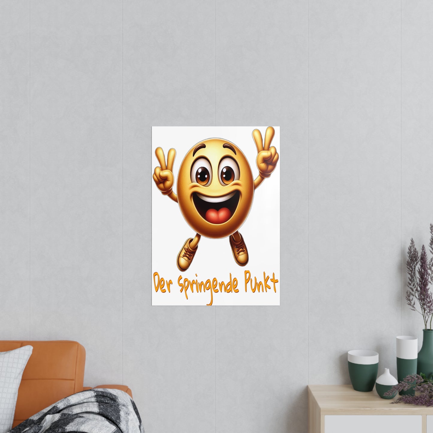 Der springende Punkt (orange) - Portrait Poster