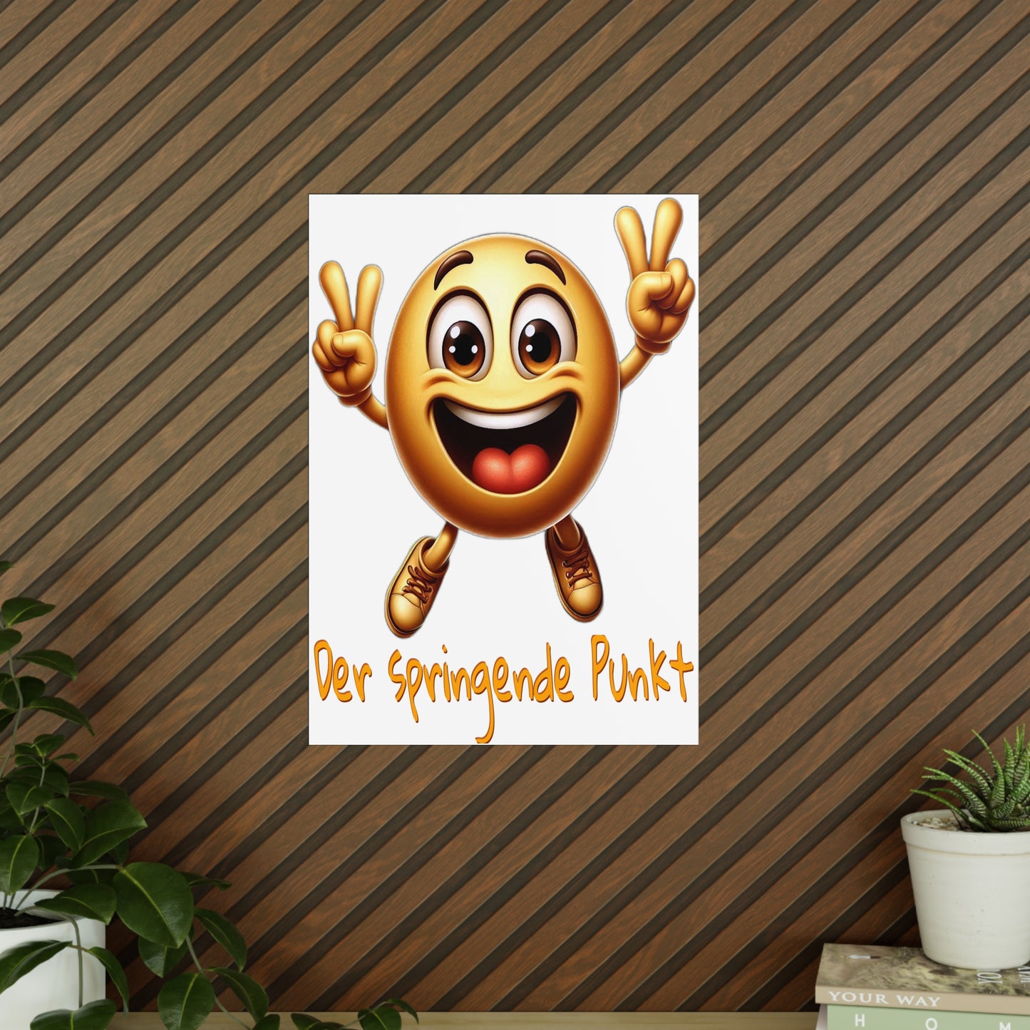 Der springende Punkt (orange) - Portrait Poster