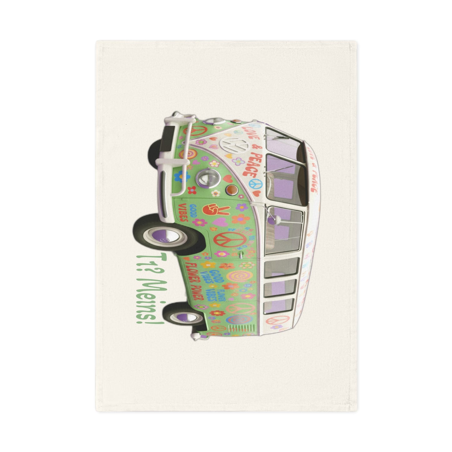 VW Bulli T1 grün - Geschirrtuch