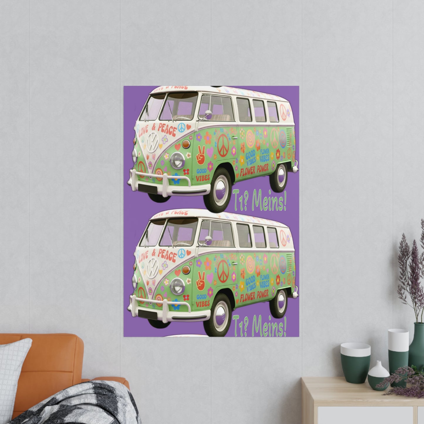 VW Bulli T1 grün - Poster