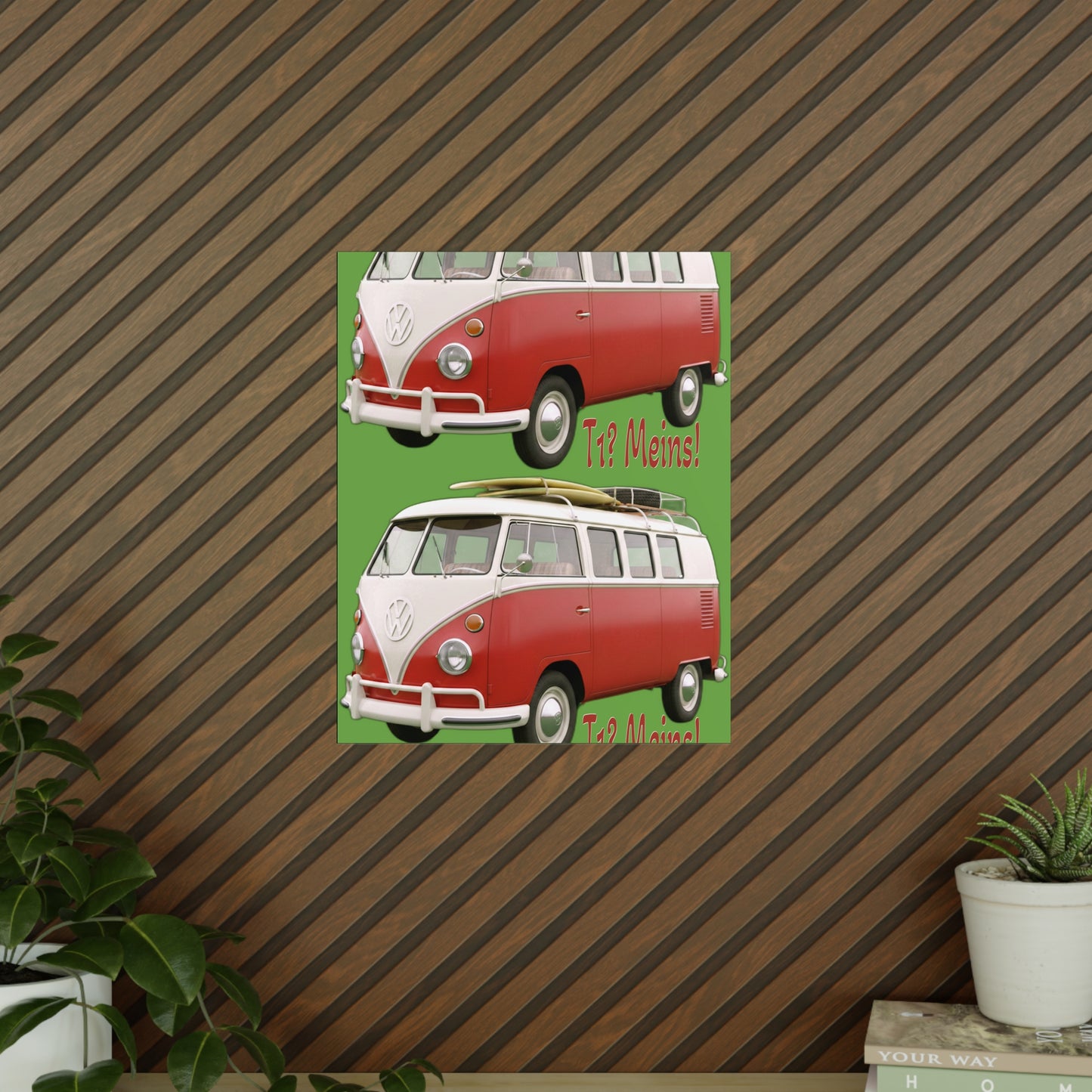 VW Bulli T1 rot - Poster