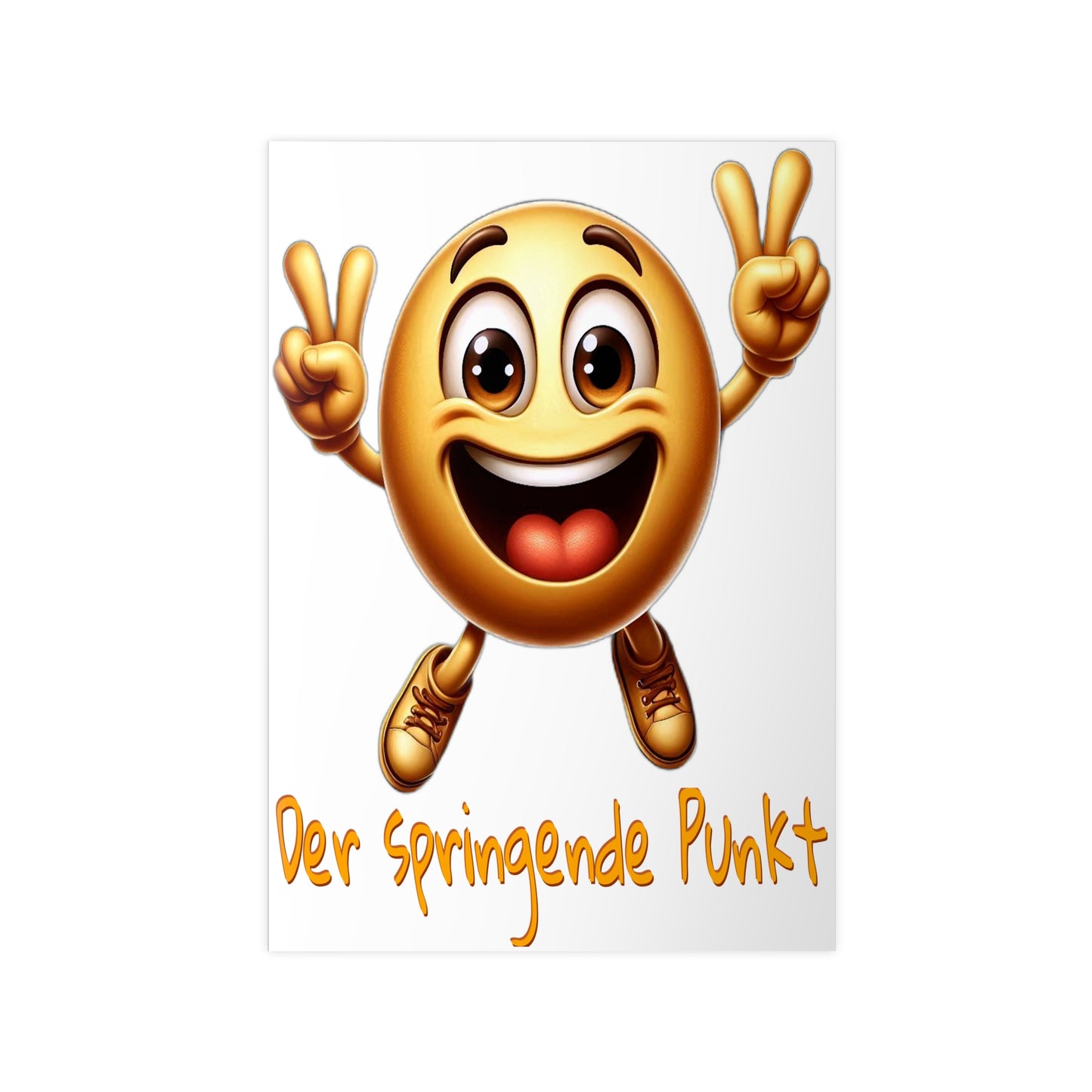 Der springende Punkt (orange) - Portrait Poster